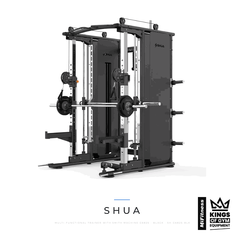 Load image into Gallery viewer, Shua Multi-Functional Trainer with Smith Machine (G6825) - Black – MiFitness Kings of Gym Equipment