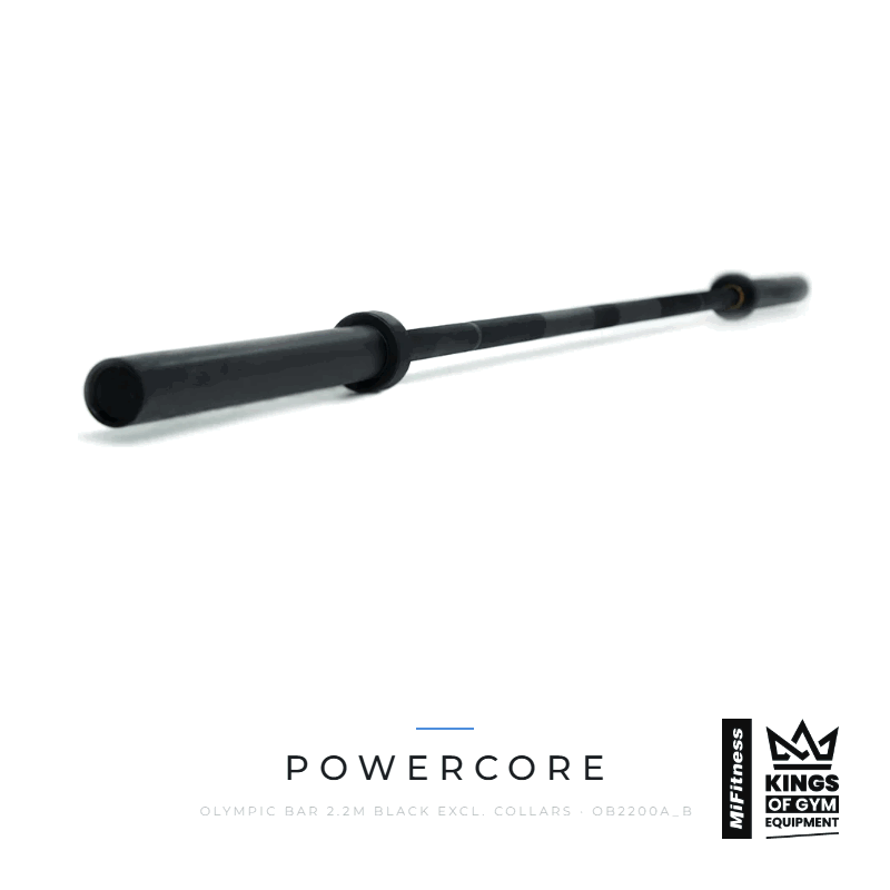 Load image into Gallery viewer, Powercore Olympic Bar 2.2m Black – MiFitness Kings of Gym Equipment