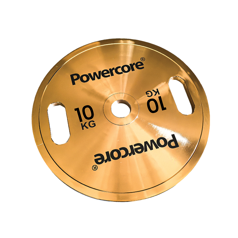 Load image into Gallery viewer, Powercore Rose Gold Electroplated Weight Plate - 10kg (3 Year Warranty)