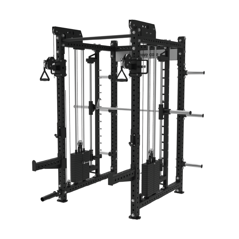 Load image into Gallery viewer, Powercore Stealth Functional Smith Trainer with Leg Extension & Curl Rack Attachment