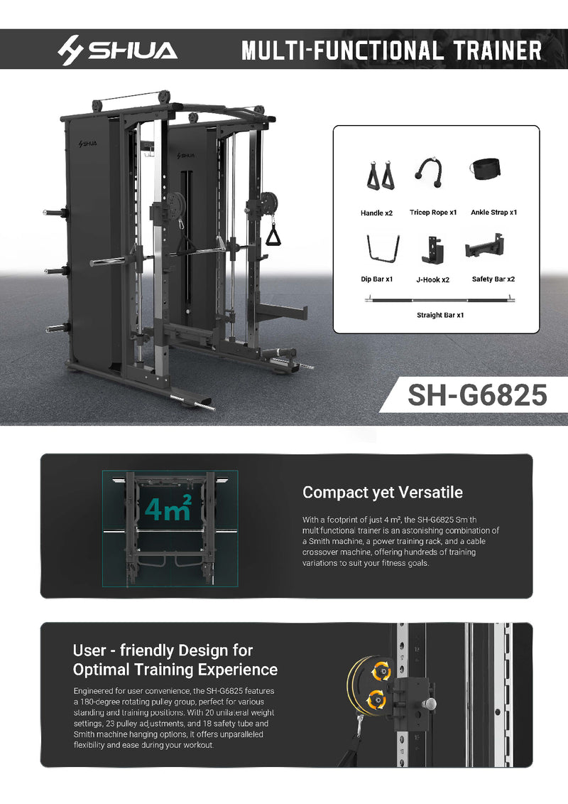 Load image into Gallery viewer, Shua Multi-Functional Trainer (G6825) - BLACK