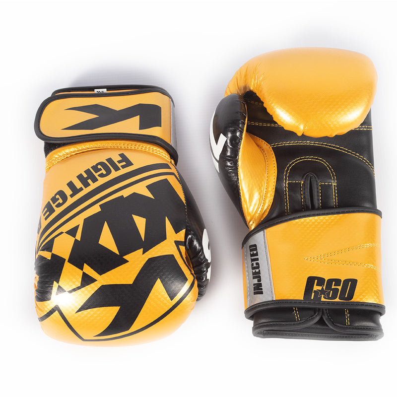 Load image into Gallery viewer, Kix Boxing Gloves Artificial Leather 10Oz Gold