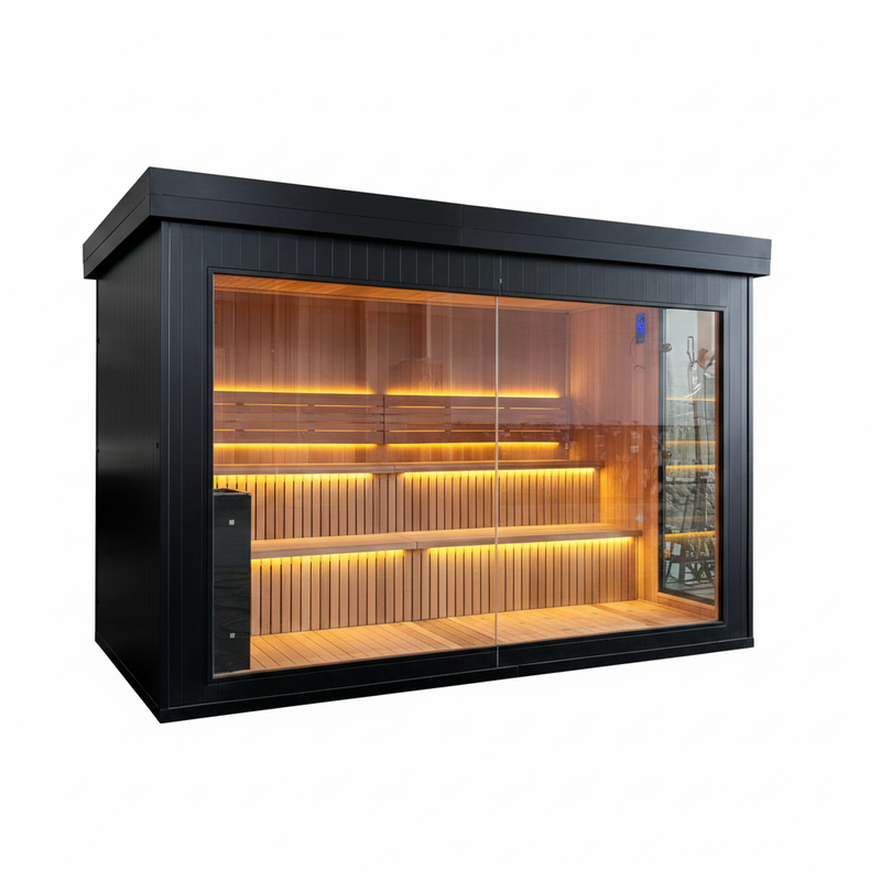 Load image into Gallery viewer, Powercore Hybrid Outdoor Sauna (6 person) 3x 2 x2.1m