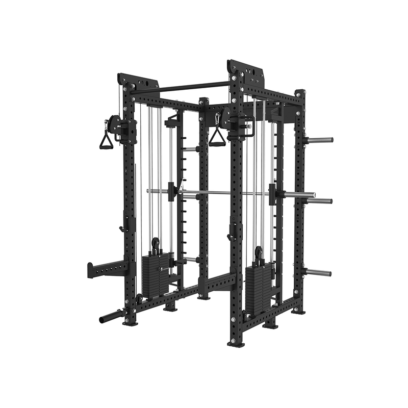 Load image into Gallery viewer, Powercore Stealth Functional Smith Trainer with Leg Extension & Curl Rack Attachment