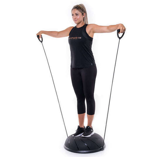 Powercore Black Balance Ball (with straps)