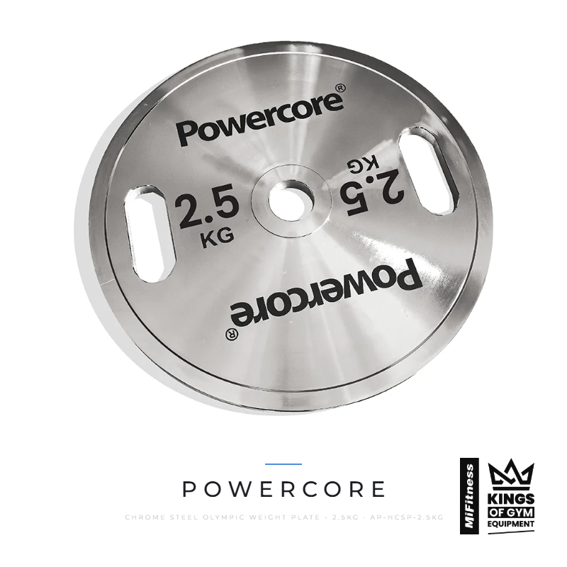 Load image into Gallery viewer, Powercore Chrome Steel Olympic Weight Plate - 2.5kg – MiFitness Kings of Gym Equipment
