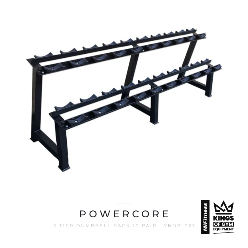 Load image into Gallery viewer, Powercore 2 Tier Dumbbell Rack (10 Pair) – MiFitness Kings of Gym Equipment