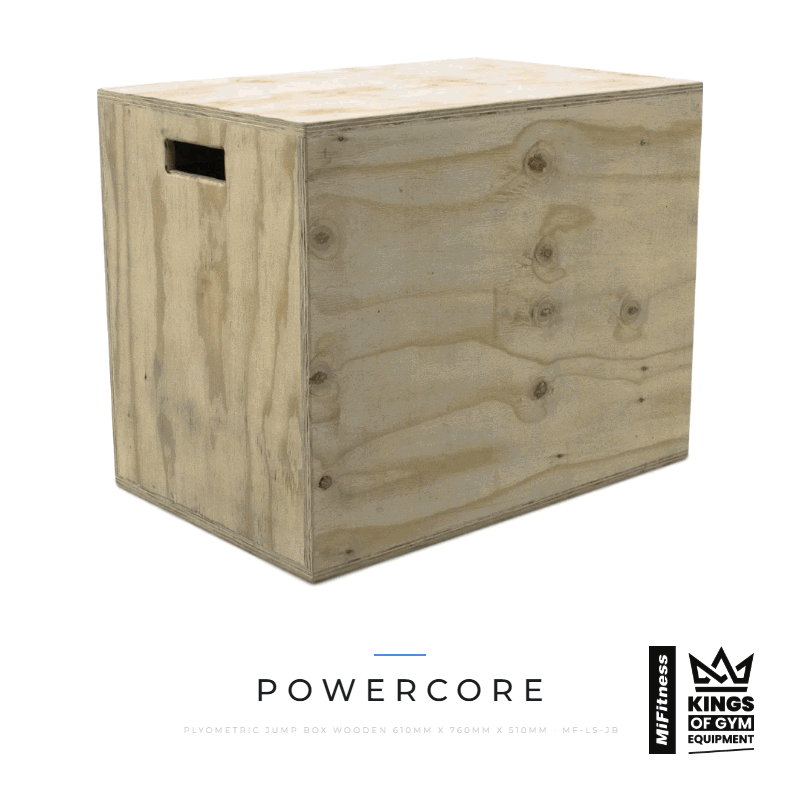 Load image into Gallery viewer, Powercore Plyometric Jump Box (Wooden) 610mm x 760mm x 510mm β MiFitness Kings of Gym Equipment