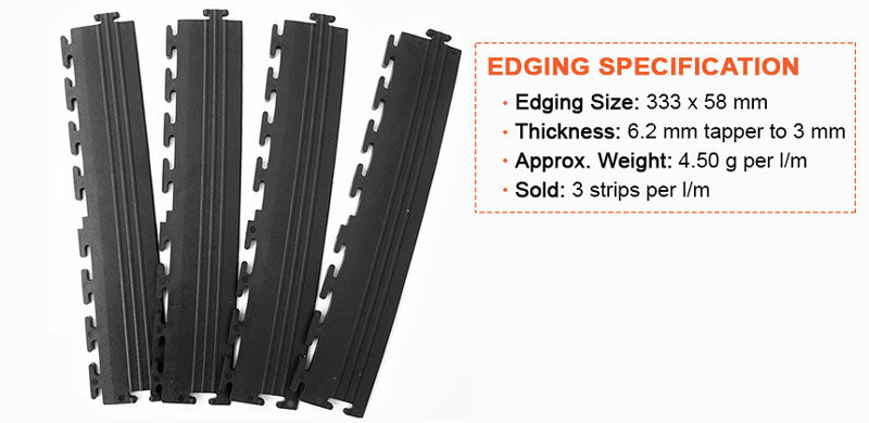 Load image into Gallery viewer, Dura Mat Straight Edging Black PVC (per linear metre)