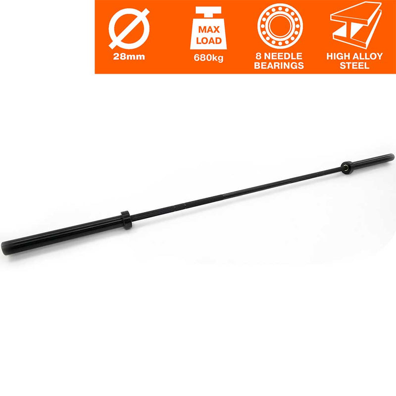 Load image into Gallery viewer, Powercore: Olympic Lifting Bar 8.0 Black (680kg, 2.2m, 28mm)