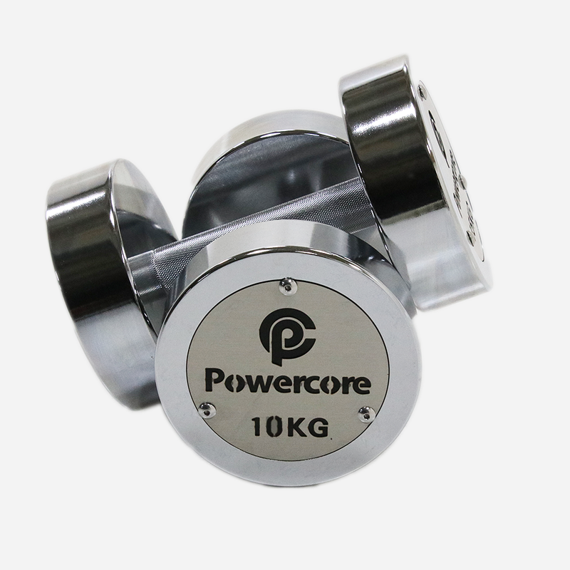 Load image into Gallery viewer, Powercore Electroplated Steel Dumbbell 10KG (pair)