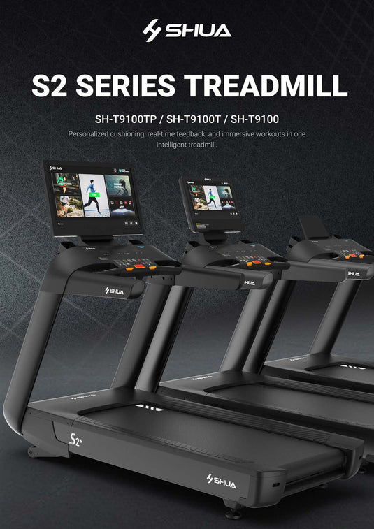 Shua S2+ Pro Commercial Treadmill - 21.5” Touch Screen (7 Year Warranty)