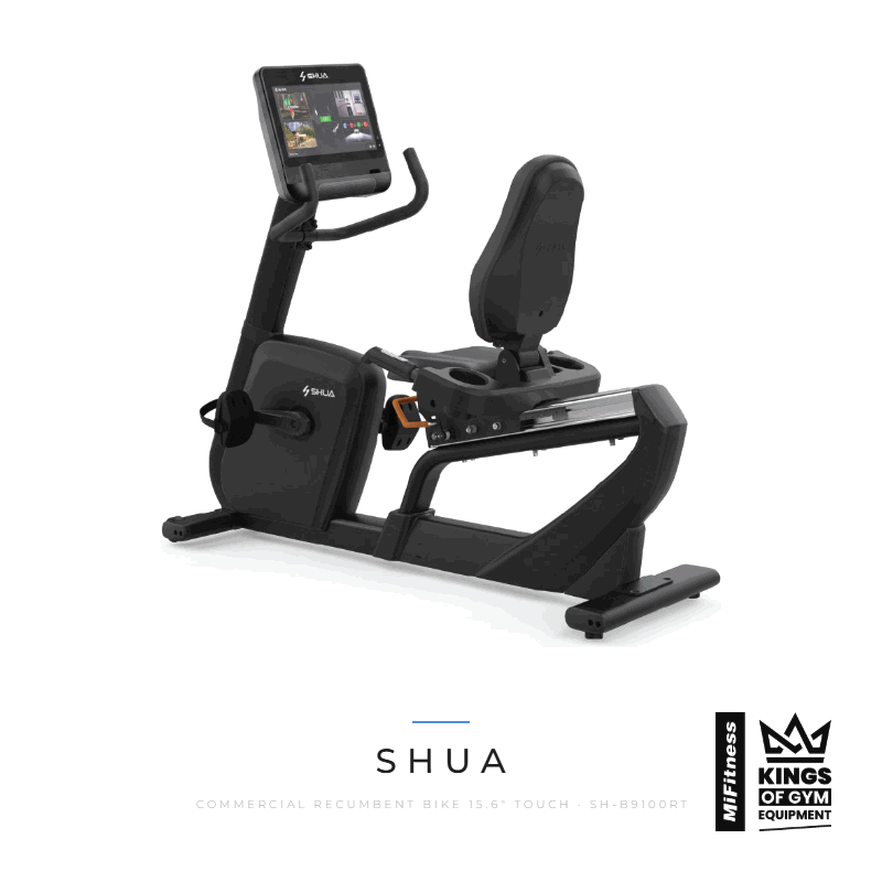 Load image into Gallery viewer, Shua Commercial Recumbent Bike 15.6" Touch Screen – MiFitness Kings of Gym Equipment