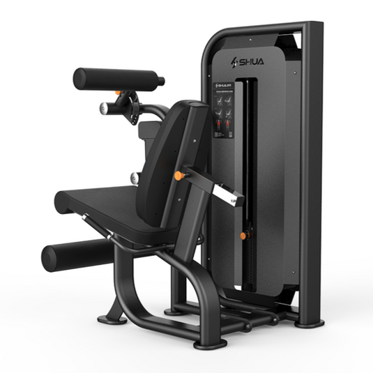 Black fitness machine with 'SHA' branding on a white background