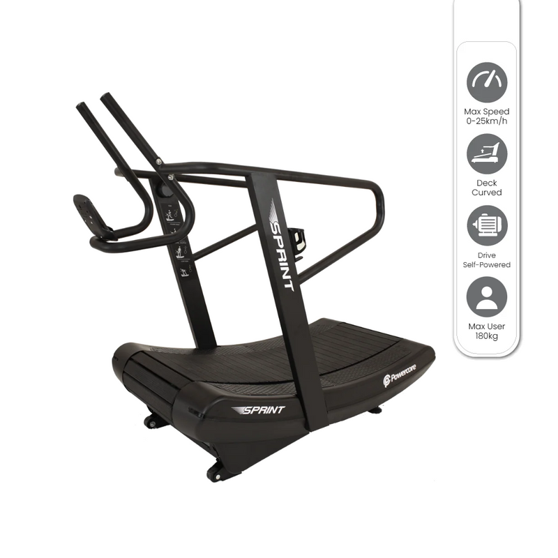 Load image into Gallery viewer, Powercore Sprint Curve Treadmill (Self Powered with resistance) - Black (3 Year Warranty) – MiFitness Kings of Gym Equipment