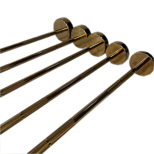 Powercore Titanium Rose Gold Electroplated Barbell - Straight (set from 15kg to 35kg)