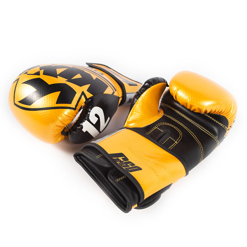 Load image into Gallery viewer, Kix Boxing Gloves Artificial Leather 10Oz Gold