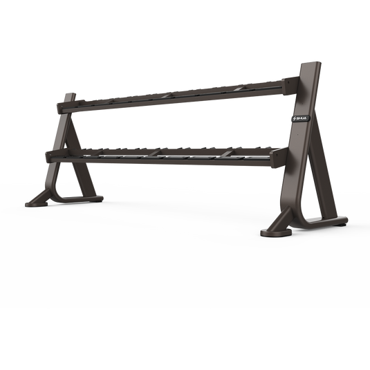 Shua Two Tier Dumbbell Rack (Brown frame)