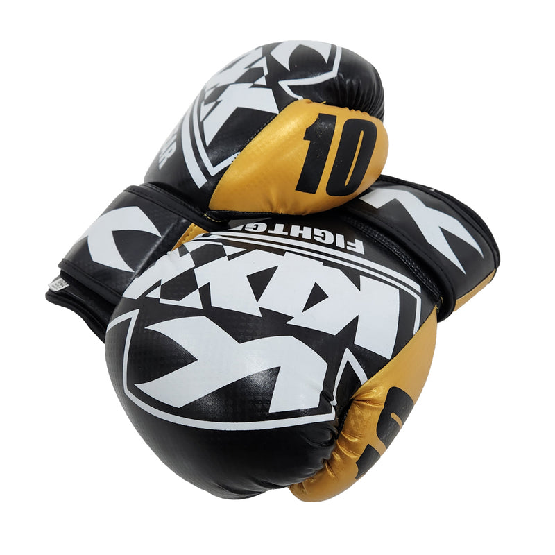 Load image into Gallery viewer, Kix Boxing Gloves Artificial Leather 10Oz Gold