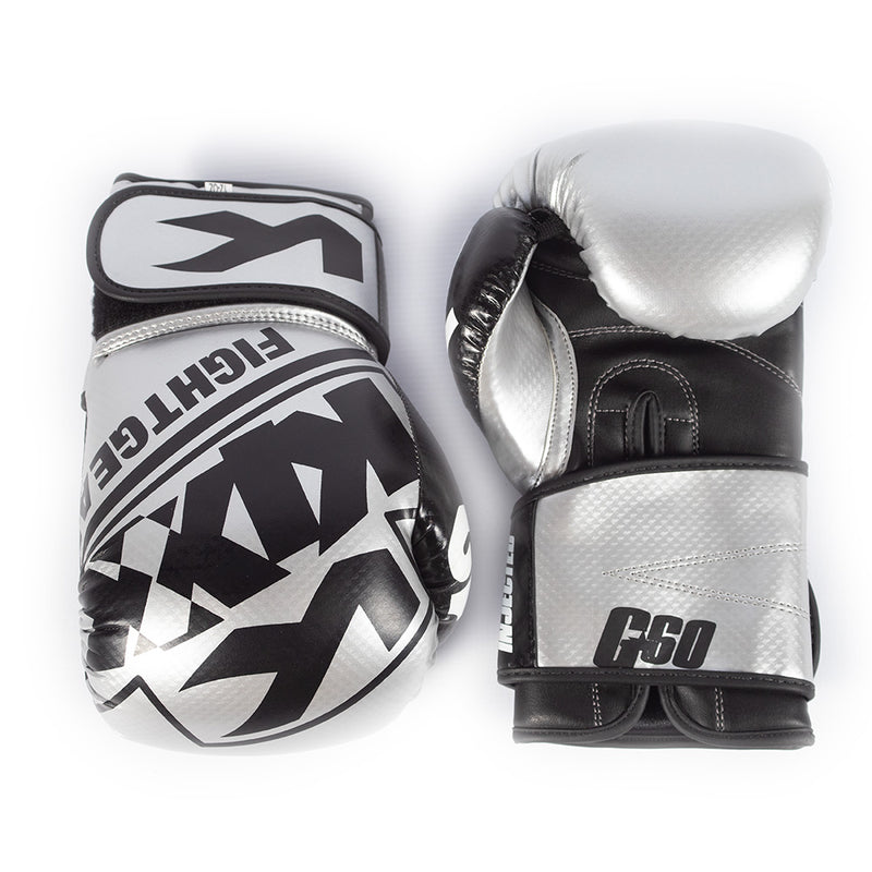 Load image into Gallery viewer, Kix Boxing Gloves Artificial Leather 12Oz Silver