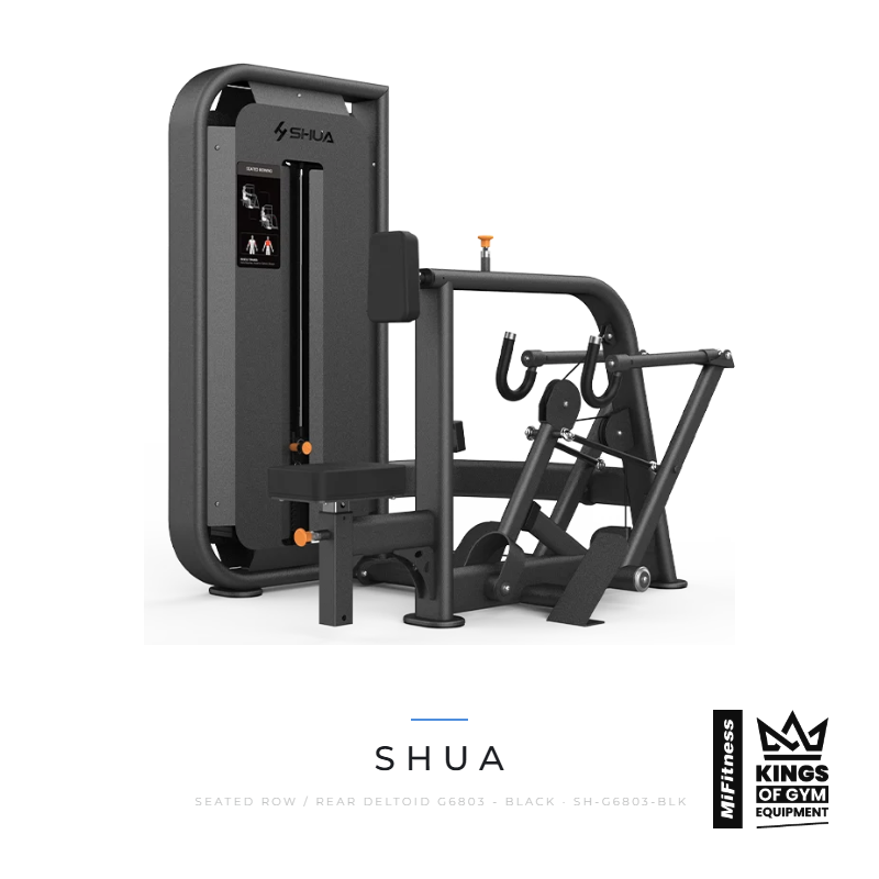 Load image into Gallery viewer, Shua Seated Row / Rear Deltoid (G6803) - BLACK – MiFitness Kings of Gym Equipment
