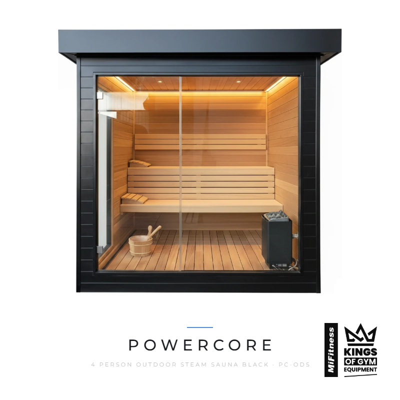 Load image into Gallery viewer, Powercore 4 Person Outdoor Steam Sauna (Black) – MiFitness Kings of Gym Equipment
