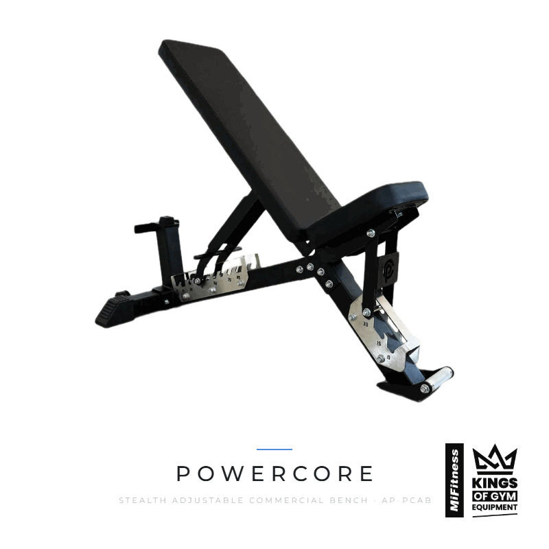 Load image into Gallery viewer, Powercore Stealth Adjustable Commercial Bench – MiFitness Kings of Gym Equipment
