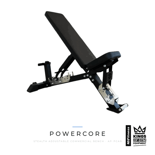 Powercore Stealth Adjustable Commercial Bench – MiFitness Kings of Gym Equipment
