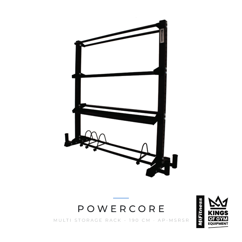 Load image into Gallery viewer, Powercore Multi Storage Rack - 190 cm – MiFitness Kings of Gym Equipment
