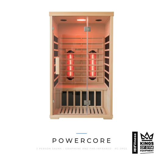 Powercore 2 Person Sauna - Graphene and Far-Infrared – MiFitness Kings of Gym Equipment