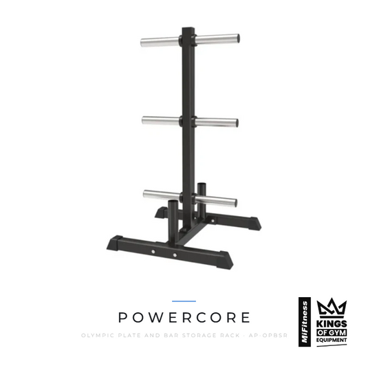 Powercore Olympic Plate and Bar Storage Rack – MiFitness Kings of Gym Equipment