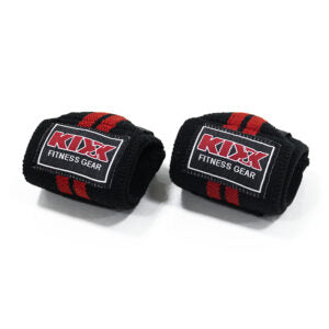 Load image into Gallery viewer, Kix Power Lifting Wrist Wrap Black with Red
