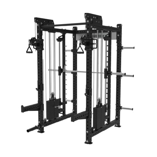 Powercore Stealth functional trainer without rack. Includes  Powercore Leg Extension & Curl Rack Attachment