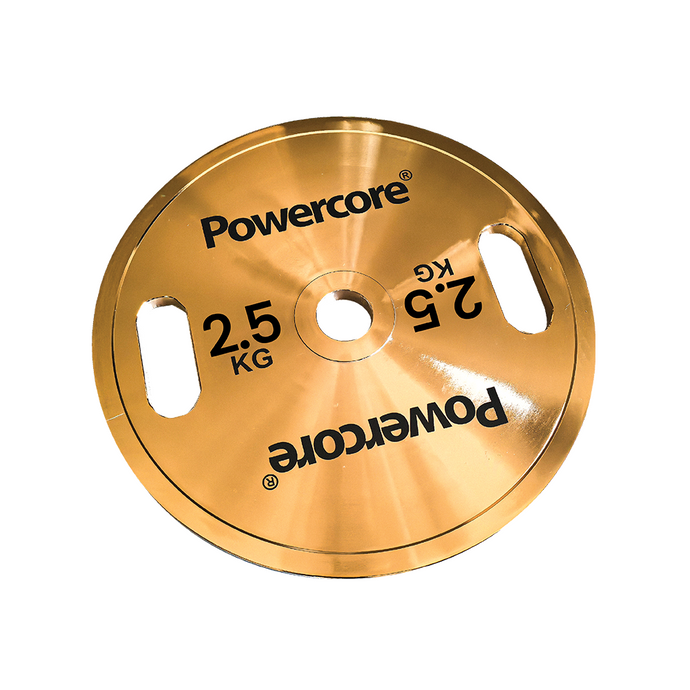 Powercore Titanium Gold Electroplated Weight Plate - 2.5kg