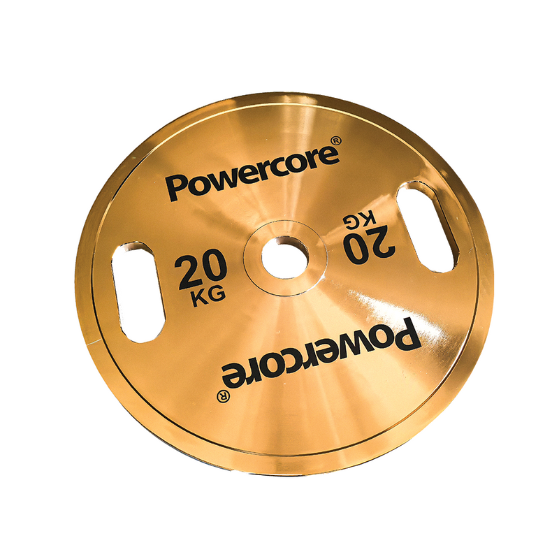 Load image into Gallery viewer, Powercore Rose Gold Electroplated Weight Plate - 20kg (3 Year Warranty)

