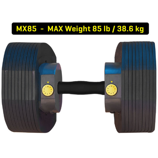 Mx85 Adjustable Dumbbells 85Lbs / 40Kg Pair (Black)*