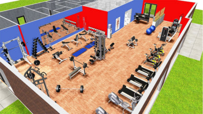 3D gym floorplan sample 1