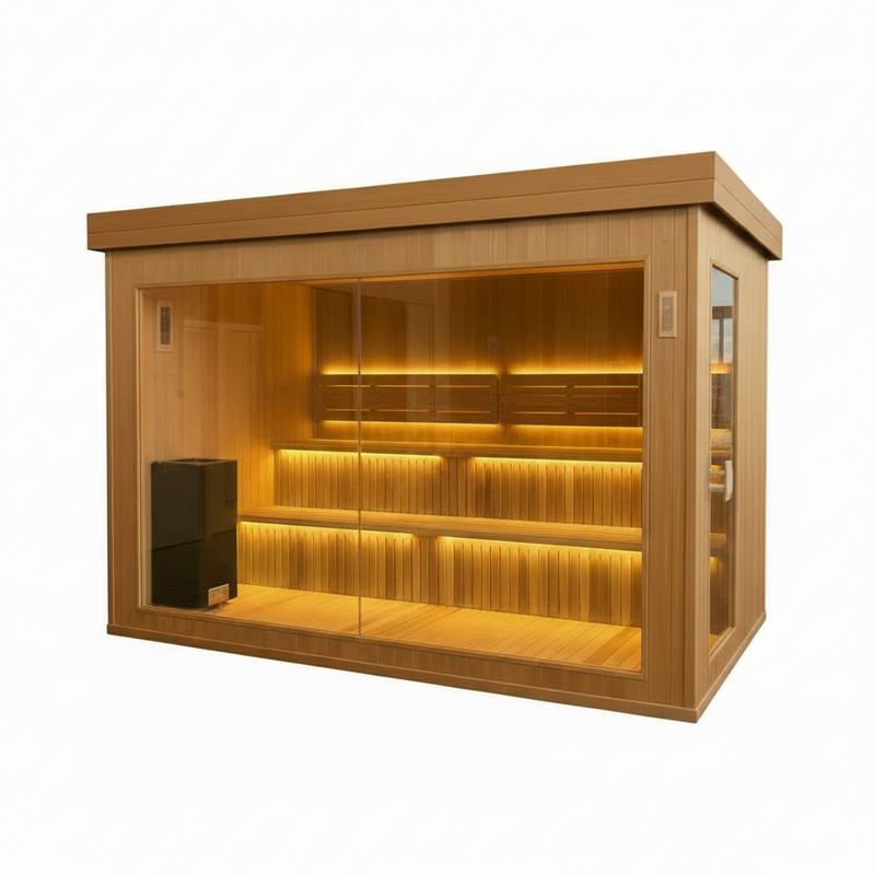 Load image into Gallery viewer, Powercore Hybrid Outdoor Sauna (6 person) 3x 2 x2.1m
