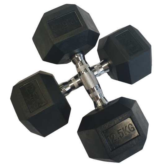 Demo Powercore Rubber Hexagon Dumbbell 40kg [EA]