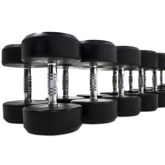 Round Rubber Dumbbells 42.5Kg (Pair)