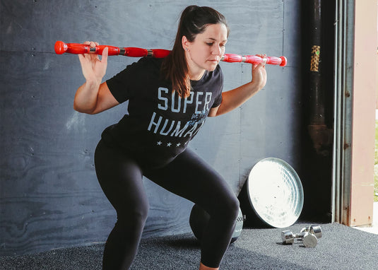 DEMO-Hampton Urethane Grip Aerobic Gel-Bar 12.5lb (6KG)