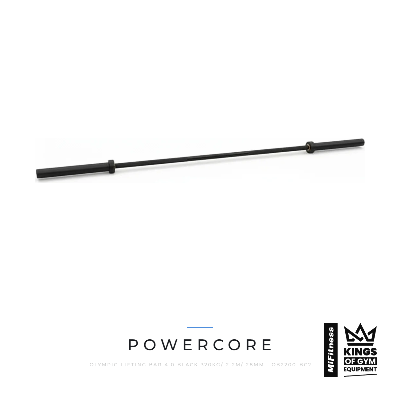 Load image into Gallery viewer, Powercore Olympic Lifting Bar 4.0 Black (320kg/ 2.2m/ 28mm) – MiFitness Kings of Gym Equipment
