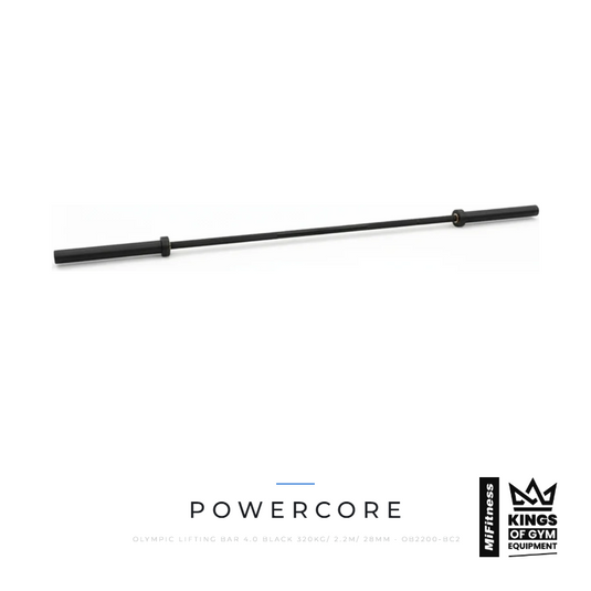 Powercore Olympic Lifting Bar 4.0 Black (320kg/ 2.2m/ 28mm) – MiFitness Kings of Gym Equipment