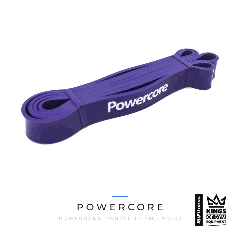 Load image into Gallery viewer, Powercore Powerband Purple (64mm) – MiFitness Kings of Gym Equipment
