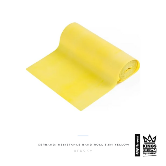Xerband: Resistance Band Roll 5.5m Yellow – MiFitness Kings of Gym Equipment