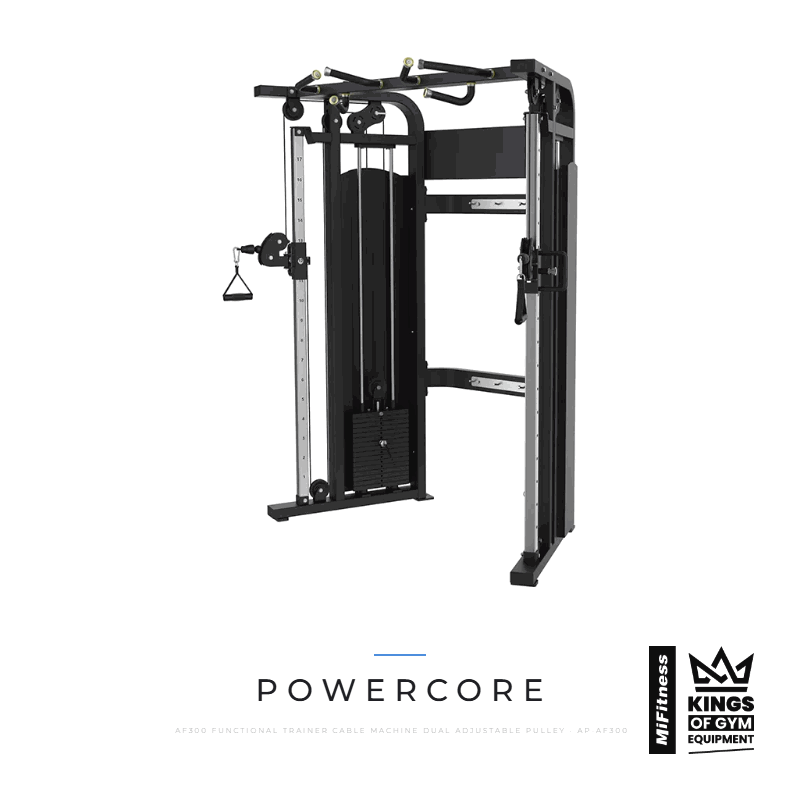 Load image into Gallery viewer, Powercore AF300 Functional Trainer Cable Machine (Dual Adjustable Pulley) – MiFitness Kings of Gym Equipment

