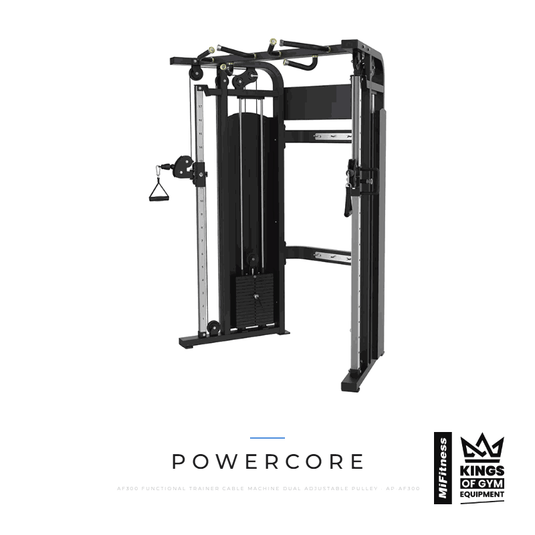 Powercore AF300 Functional Trainer Cable Machine (Dual Adjustable Pulley) – MiFitness Kings of Gym Equipment