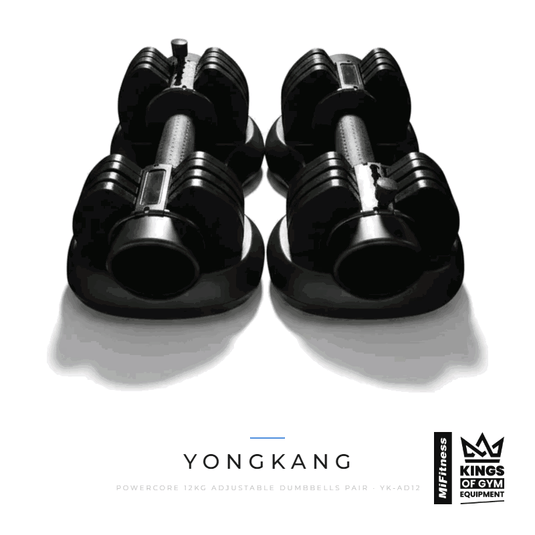 Powercore 12kg Adjustable Dumbbells (Pair) – MiFitness Kings of Gym Equipment