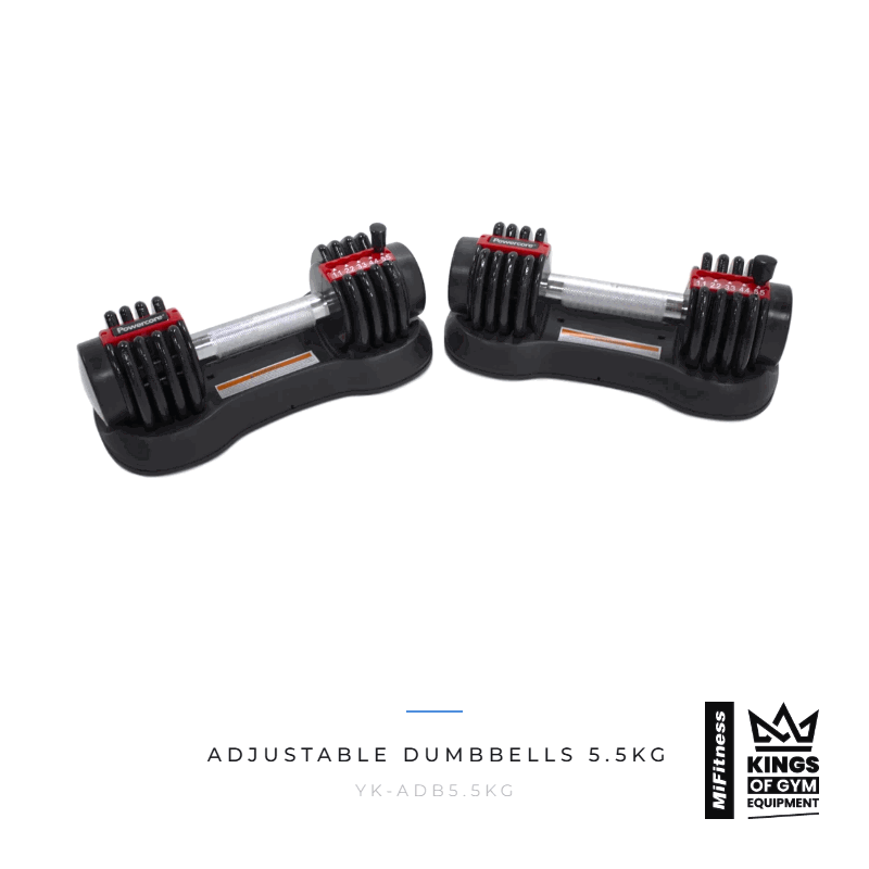 Load image into Gallery viewer, Adjustable Dumbbells 5.5kg Pair – MiFitness Kings of Gym Equipment
