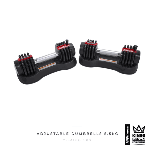 Adjustable Dumbbells 5.5kg Pair – MiFitness Kings of Gym Equipment